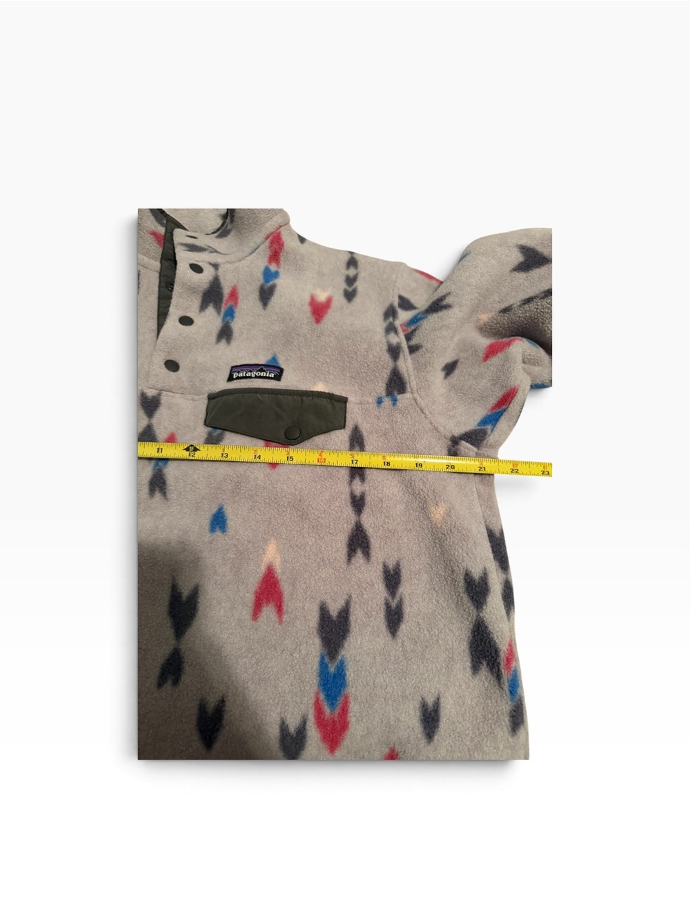 Patagonia Women’s Gray Patterned Synchilla® Snap-T Pullover Size MED - Picture 9 of 11